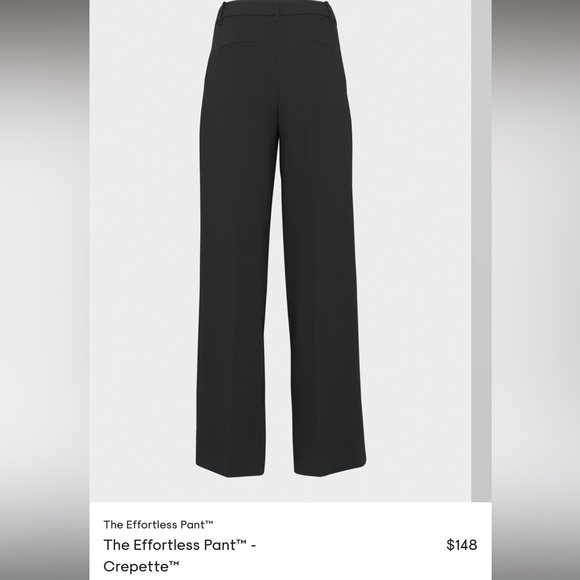 Tailored, relaxed high-rise pants with front pleats and a long, wide leg. - Picture 2 of 5